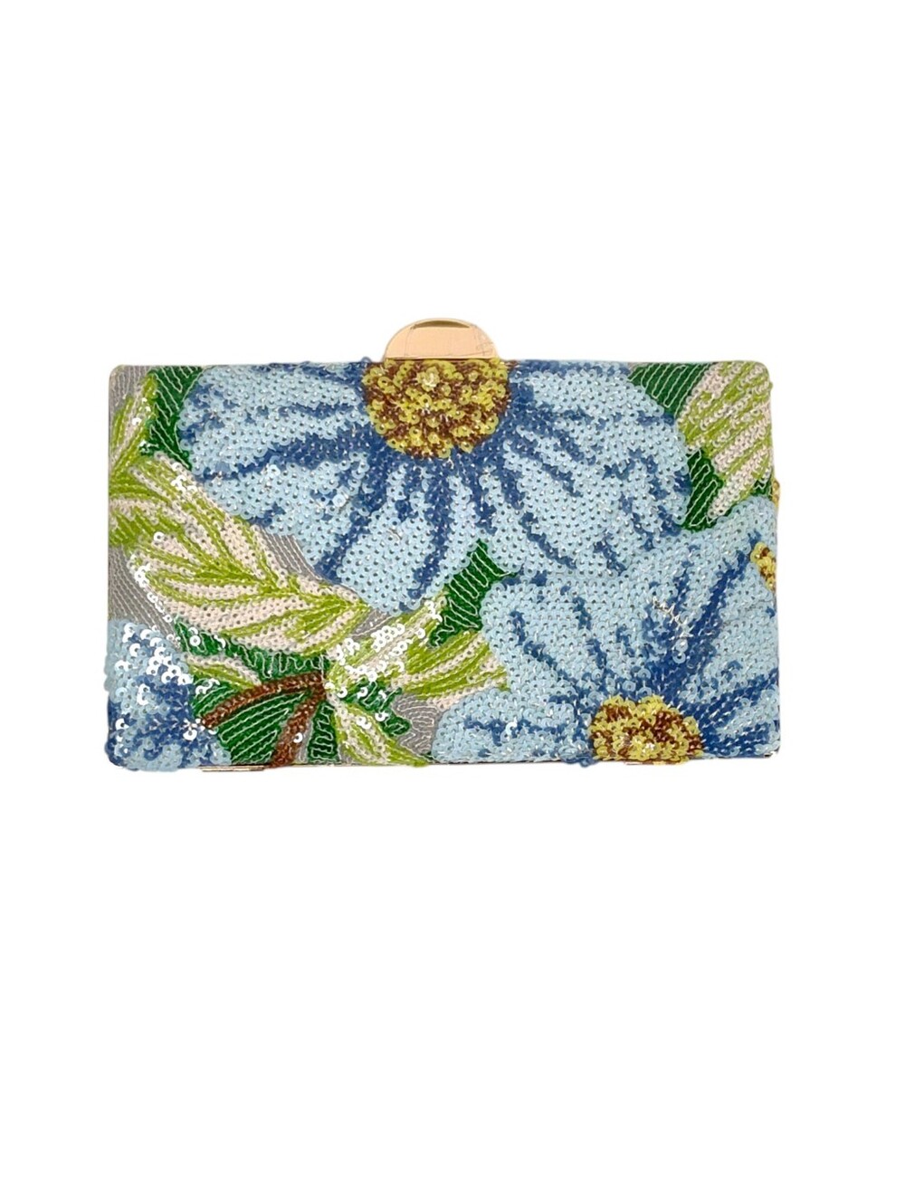 Elegant OOAK Sequined Embroidered Floral Evening Clutch Bag | One Size | New - Picture 3 of 10